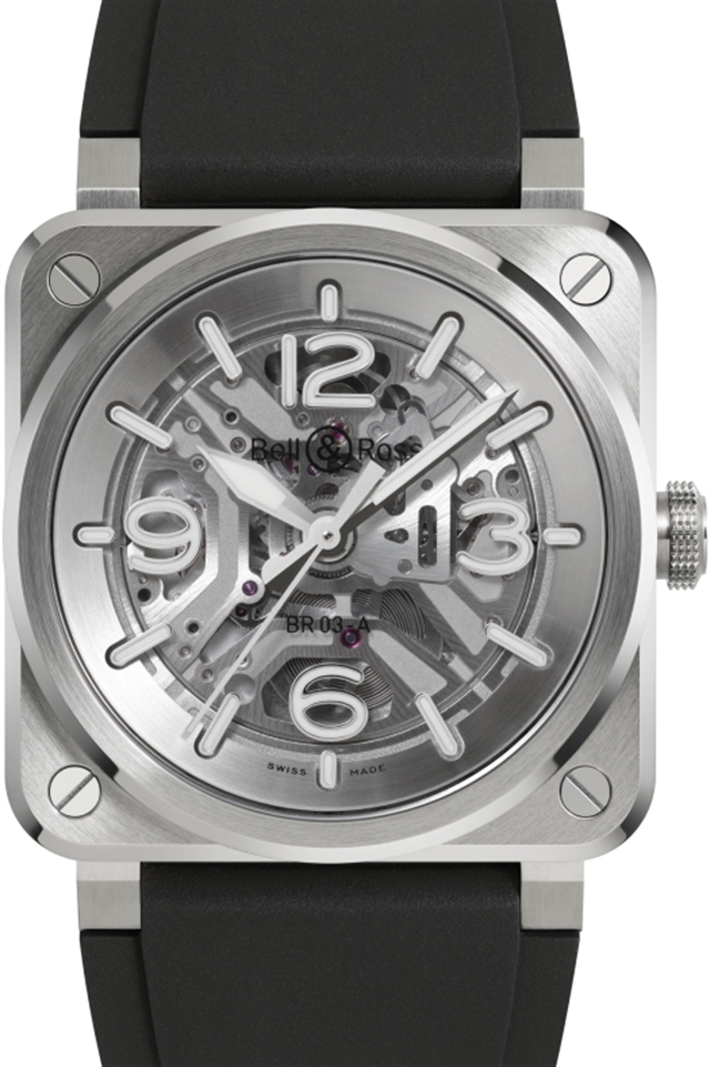 Bell & Ross выпустила BR-03 Skeleton Steel с полностью скелетонизированным циферблатом и толщиной 9,65 мм