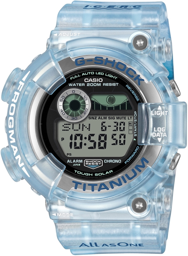 Casio выпустила прозрачные G-SHOCK и BABY-G ICERC с сине-морским градиентом