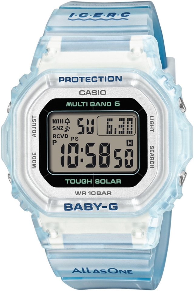 Casio выпустила прозрачные G-SHOCK и BABY-G ICERC с сине-морским градиентом