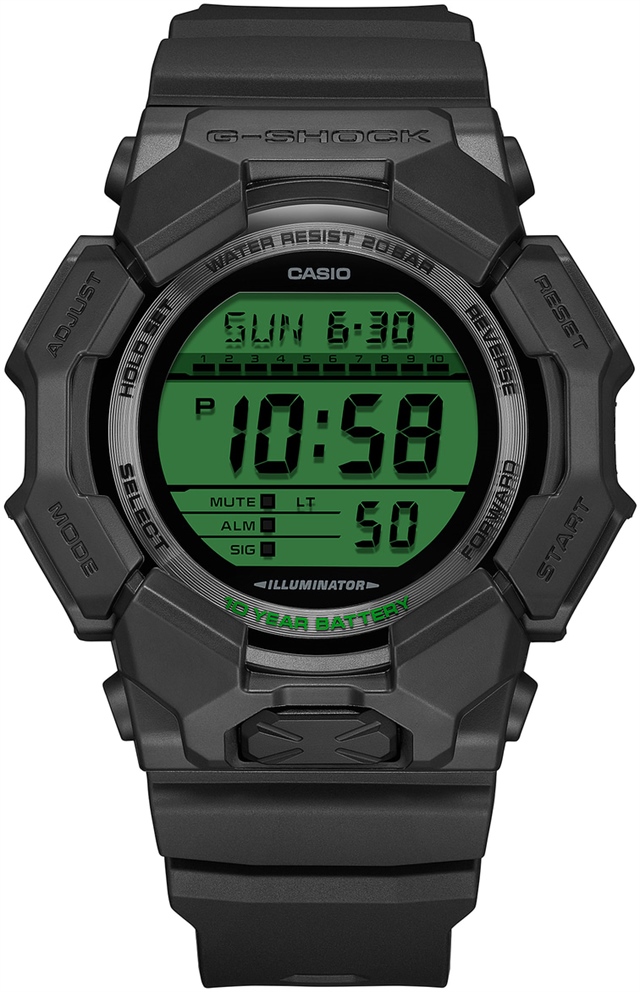 Casio выпустила пять G-SHOCK BLACK AND ELECTRO GREEN с зелеными дисплеями