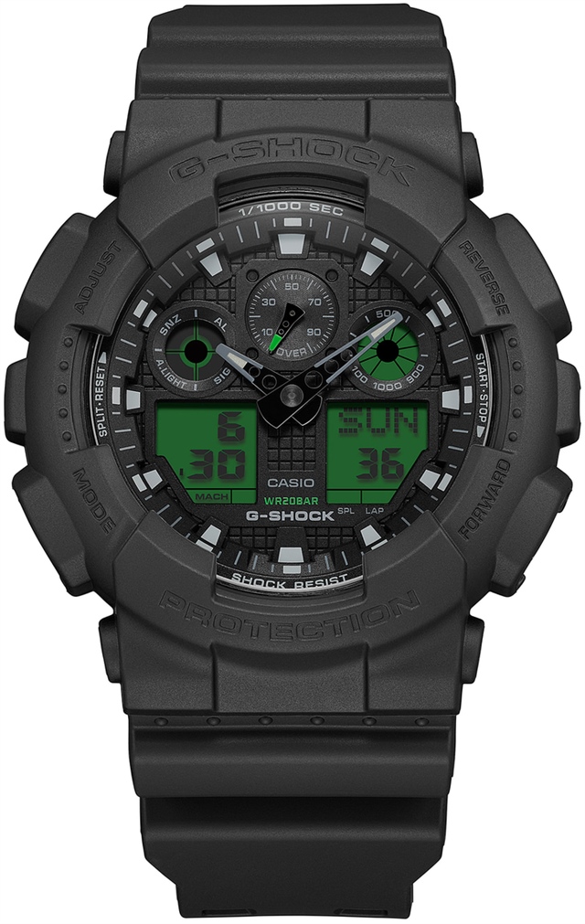 Casio выпустила пять G-SHOCK BLACK AND ELECTRO GREEN с зелеными дисплеями