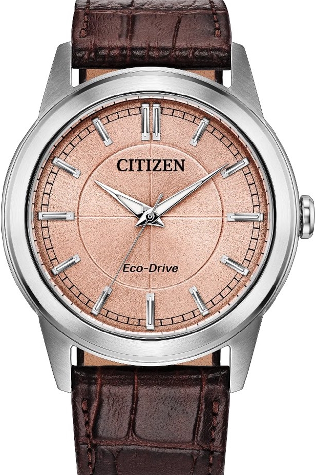 Citizen Rolan AW2110-14Z получил лососевый циферблат и Eco-Drive