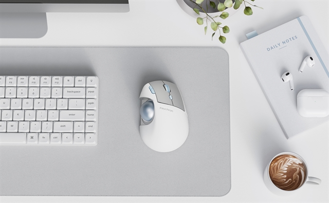 Keychron T1 HE предложил трекбол с настройкой посадки и магнитными переключателями