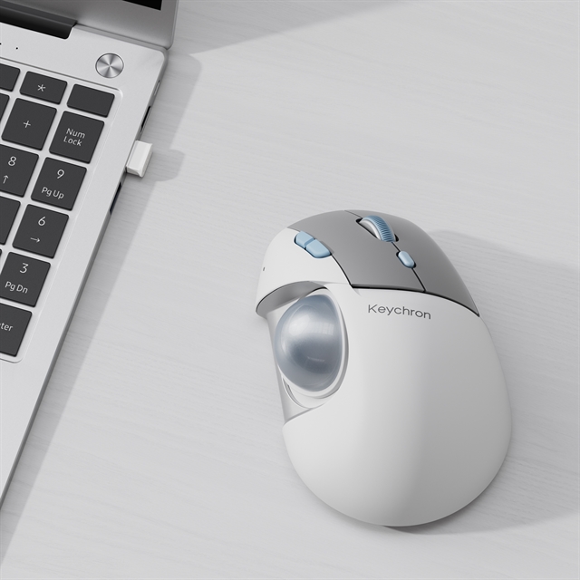 Keychron T1 HE предложил трекбол с настройкой посадки и магнитными переключателями