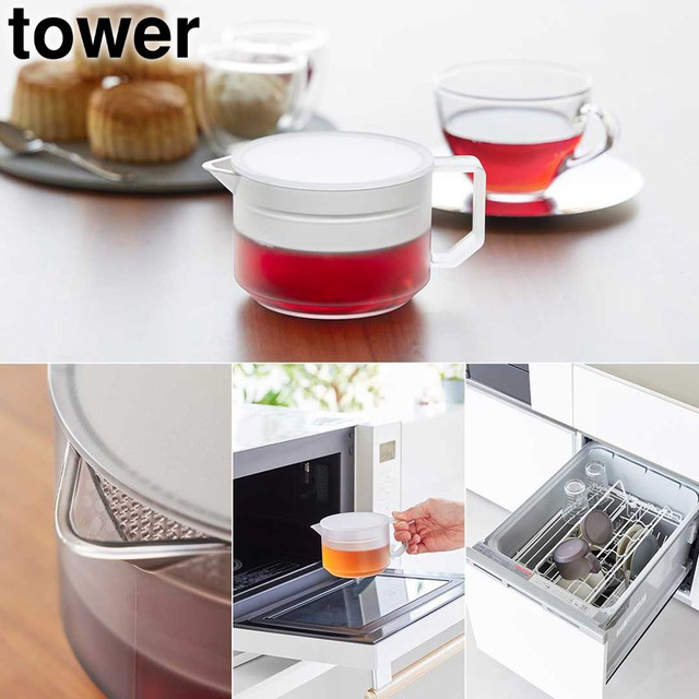 Yamazaki представила небьющиеся чайники и чашки tower из прозрачного тритана