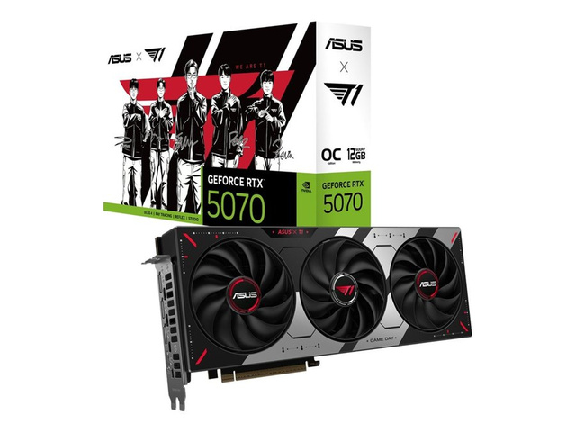 ASUS выпустила лимитированные видеокарты T1 с GeForce RTX 5070 и RTX 5060 Ti