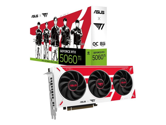 ASUS выпустила лимитированные видеокарты T1 с GeForce RTX 5070 и RTX 5060 Ti
