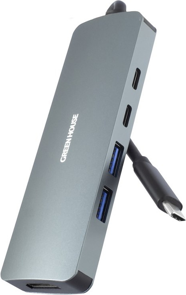 Green House выпустила компактную USB-C-док-станцию GH-MHC5B-SV