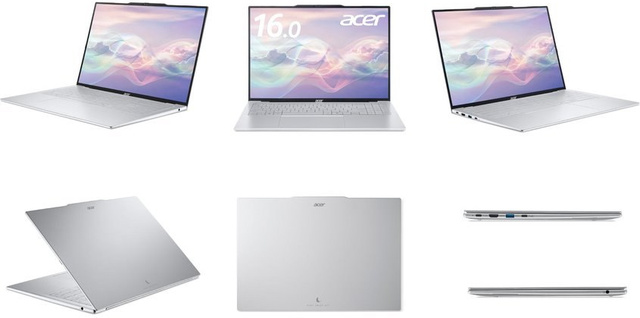 Acer выпустила 16-дюймовый Swift Air 16 весом меньше килограмма
