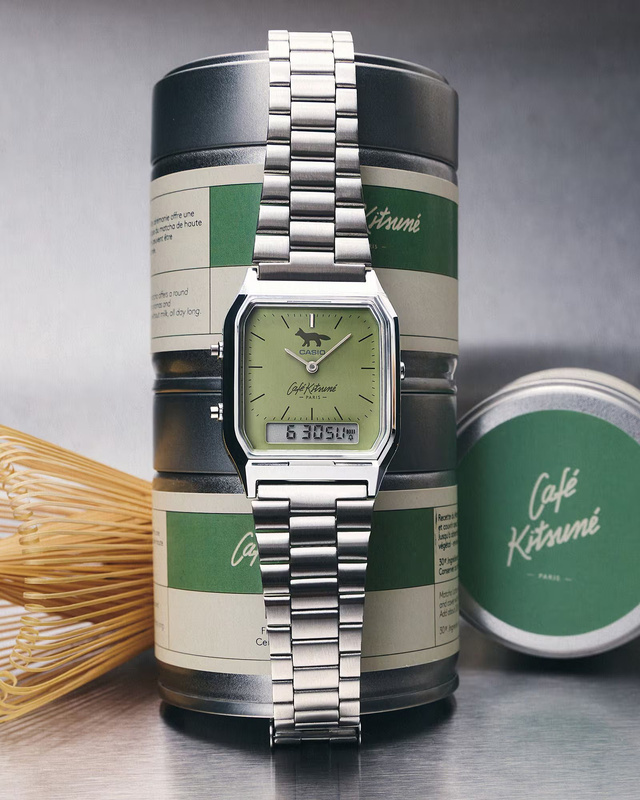 Casio и Café Kitsuné выпустили часы AQ-230ECK с циферблатом цвета матча