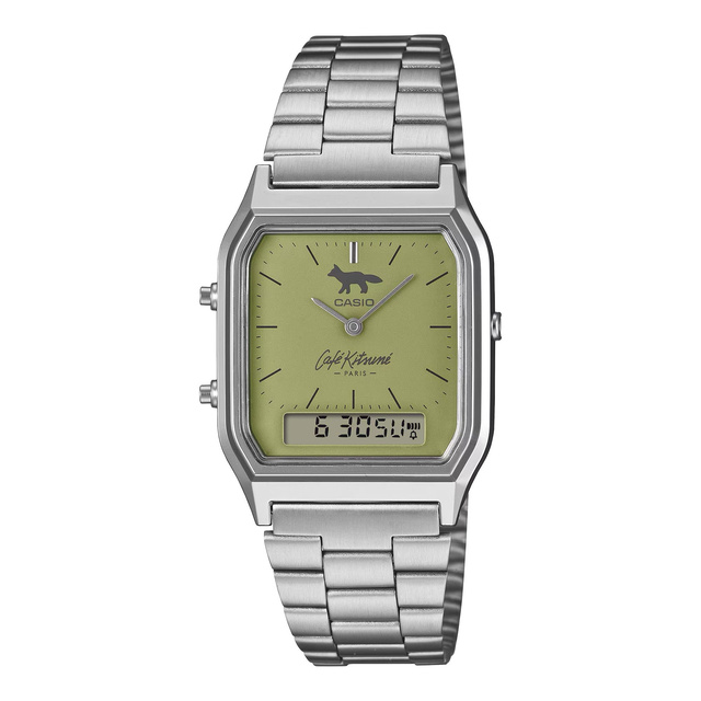 Casio и Café Kitsuné выпустили часы AQ-230ECK с циферблатом цвета матча