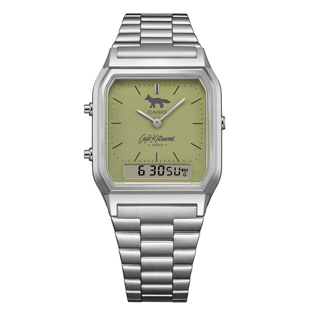 Casio и Café Kitsuné выпустили часы AQ-230ECK с циферблатом цвета матча