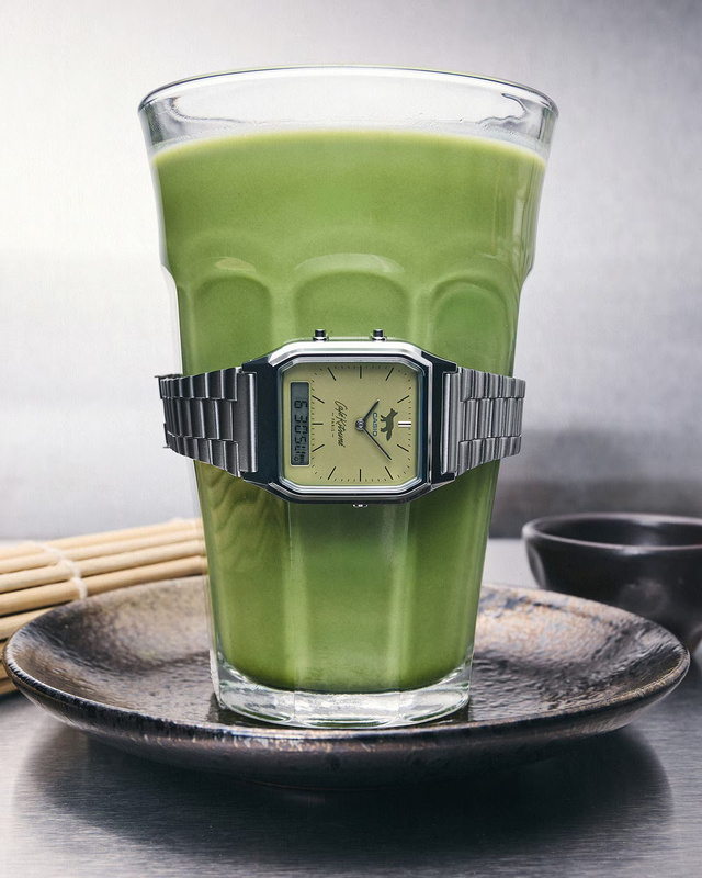 Casio и Café Kitsuné выпустили часы AQ-230ECK с циферблатом цвета матча