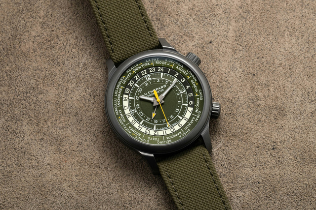 Chopard представила лимитированные L.U.C Time Traveler One Khaki из керамизованного титана
