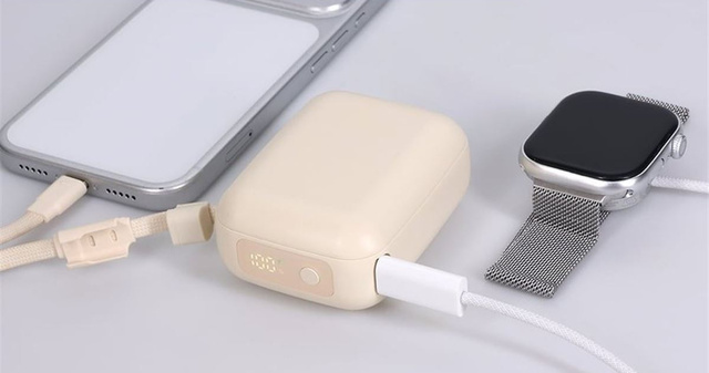 MOTTERU выпустила полутвердотельный пауэрбанк со встроенным кабелем USB-C