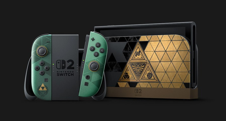 Nintendo украсила Switch 2 трифорсом к 40-летию The Legend of Zelda