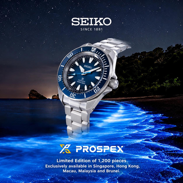 Seiko посвятила лимитированную Prospex HBB006 синему свечению моря