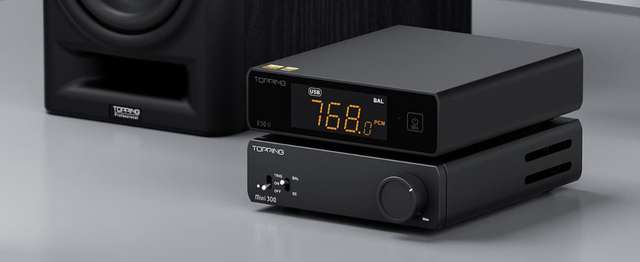 TOPPING выпустила компактный усилитель Mini300 и настольный DAC E50II