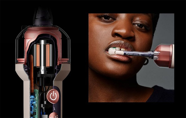 Компания Dyson представила свою новейшую разработку в области ухода за полостью рта — электрическую зубную щетку «Dyson CameraJet», оснащенную функцией водяного флоссера